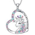 thumbnail image 4 of Exquisito collar de moda amor unicornio cristal unicornio colgante femenino collar animal joyería regalo de aniversario de bodas san valentin collares para mujer, 4 of 4