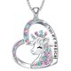 thumbnail image 4 of Exquisito collar de moda amor unicornio cristal unicornio colgante femenino collar animal joyería regalo de aniversario de bodas san valentin collares para mujer, 4 of 4