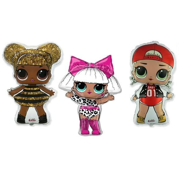 Queen Bee Mc Swag McSwag  L.O.L. Surprise Suprise 3 Piece Mylar Foil Balloon