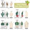 thumbnail image 2 of 50Pcs Alloy Enamel Cactus Charm Beads Bulk Gold Tropical Summer Desert Plant Charms Tropical Pendants, 2 of 4
