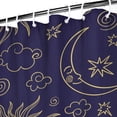 thumbnail image 3 of Gothic Shower Curtain Set - Dark Celestial Moon & Star Print, Mystical Cosmic Bath Decor, Waterproof Polyester 72"Wx72"L, Goth Aesthetic Gift, 3 of 5