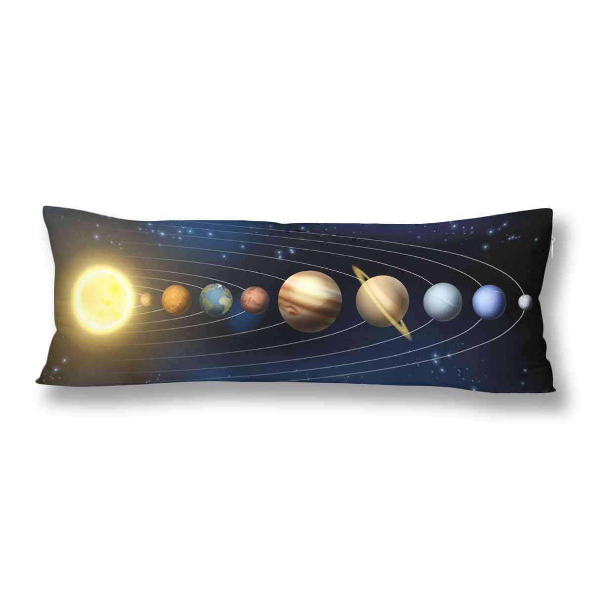 ABPHOTO Solar System Body Pillow Covers Pillowcase 20x60 inch