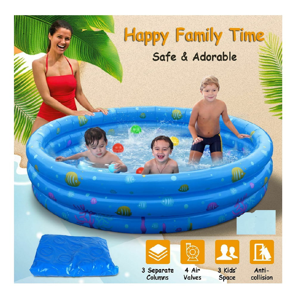 Inflatable Family Swimming Pool Summer Lounge Kids Child Water Play Fun Backyard