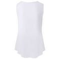 thumbnail image 3 of QLEICOM Womens Summer Tops Oversized T-shirts Solid Vest Round-Neck Sleeveless Casual Loose Tunic Tank Tops Women Shirts Blouses White S, 3 of 4