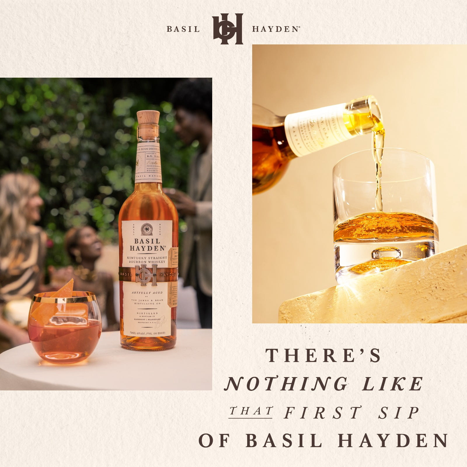 Basil Hayden Artfully Aged Straight Bourbon, 750 ml Bottle, 40 