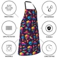 thumbnail image 5 of Kdxio colorful Skull Retro Apron with Pockets Adjustable Kitchen Aprons for Men Women Waterproof Aprons for Cooking,Drawing,Crafting, Baking Household Cleaning, 5 of 5