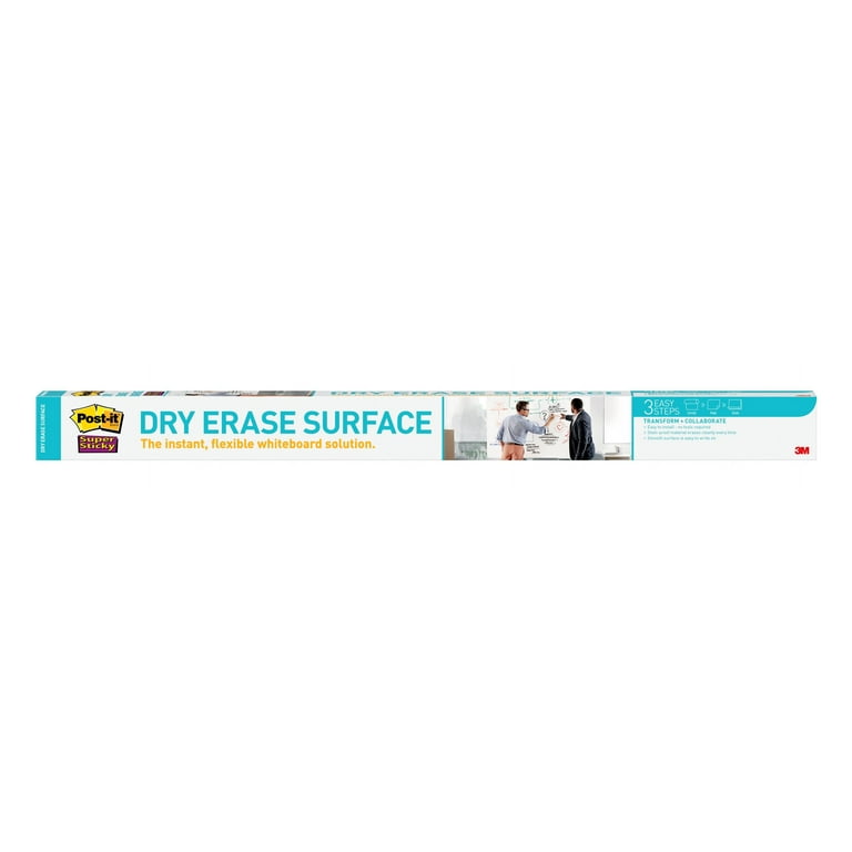 3M Post-it FWS6X4 Flex Dry Erase Write Surface 6ft x 4ft Roll of Whiteboard  Film