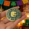 thumbnail image 6 of LEFTHIGH Home Four Leaf Clover Commemorative Coin Iron Metal Souvenir Gold Silver Finish Good Luck Wealth Health Gift for Friends Family Collectors Home, 6 of 6