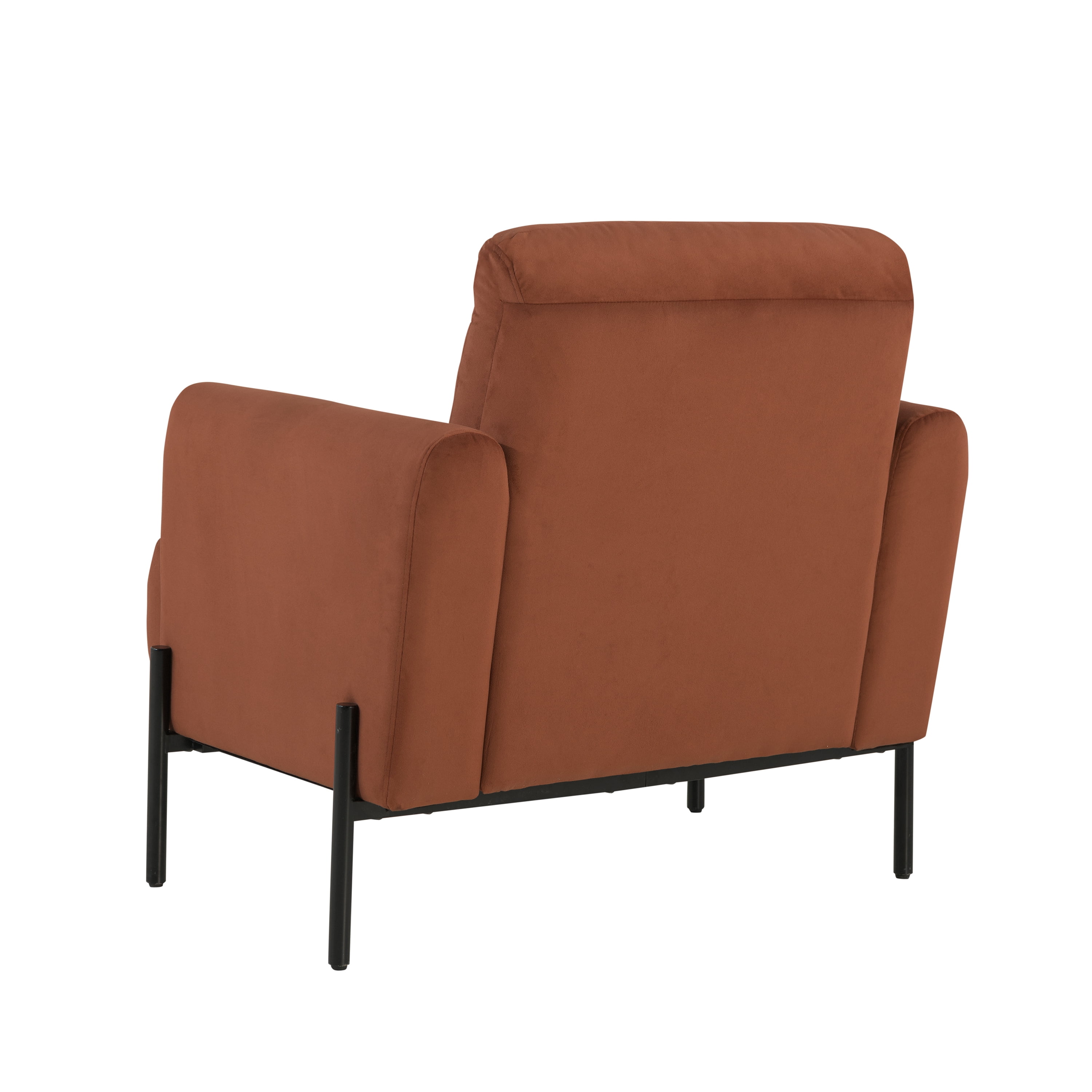 Studio Living Kingston Bohemian Accent Chair, Rust Velvet Fabric