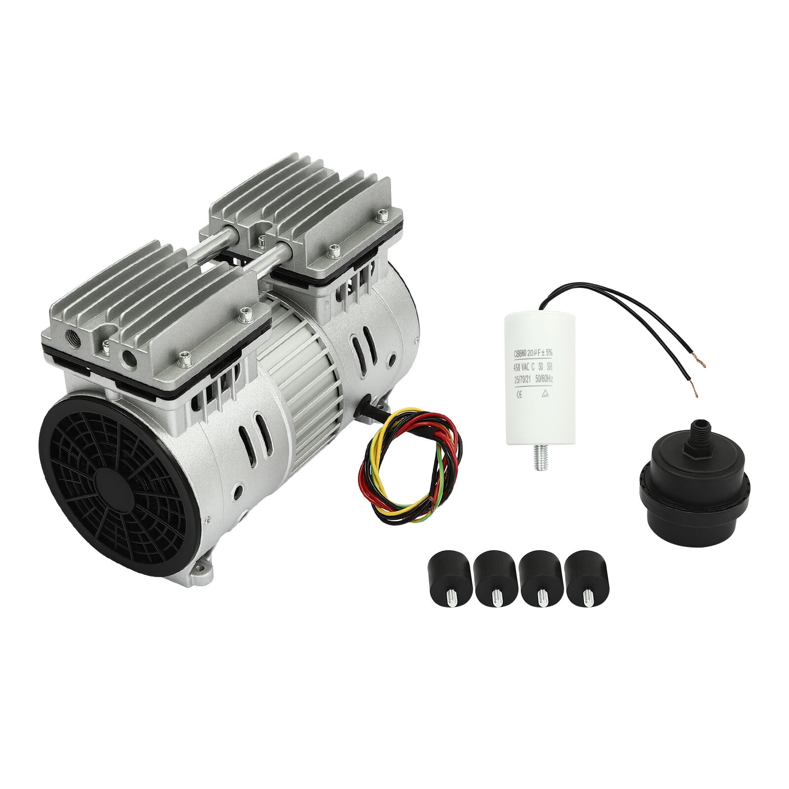 Miumaeov 550W Oil-free Vacuum Pump Electric Oilless Air Pump Compressor 1700rpm Thread G1/4