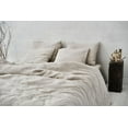 thumbnail image 4 of Pavish Export Linen Washed Super Soft Queen King Full Eco 100% European Flax Natural Organic Beige Color Quilt Cove Queen, 4 of 5