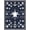 Navy Blue White, Pattern 11, variant on ODIKA Turtle Symmetrical Ocean Wave Border Nautical Motif Scattered Animals Flowing for Home Office, Gaming Room, Under Desk, Non-Slip Chair-Friendly
