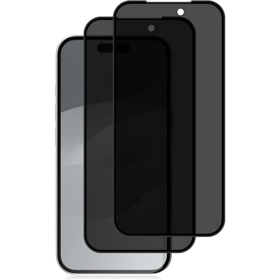 2Pack Privacy Screen Protector Compatible with iPhone 17 Pro,9H Hardness Tempered Glass, Anti-Fingerprint, Anti-Scratch,Case Friendly