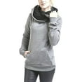 thumbnail image 2 of YOUI-GIFTS Women's Casual Pullover Funnel Collar Hooded Sweatshirt, 2 of 3