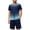 Blue_2, variant on Toddler Kid's Crew Neck Short Sleeve Sport Top Elastic Waist Short Pant 2 Piece Ball Game Outfit Suits