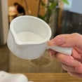 thumbnail image 3 of Ceramic Mini Milk Jug With Handle White Multi-purpose Sauce Dish Coffee Utensil, 3 of 7