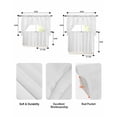 thumbnail image 5 of White Swag Curtains for Living Room/Bedroom Windows, Modern Minimalist Pure Soild Color Kitchen Curtains and Valances Set 36 Inch Length, Light Filtering Swags Valance Curtain Panels, 5 of 5