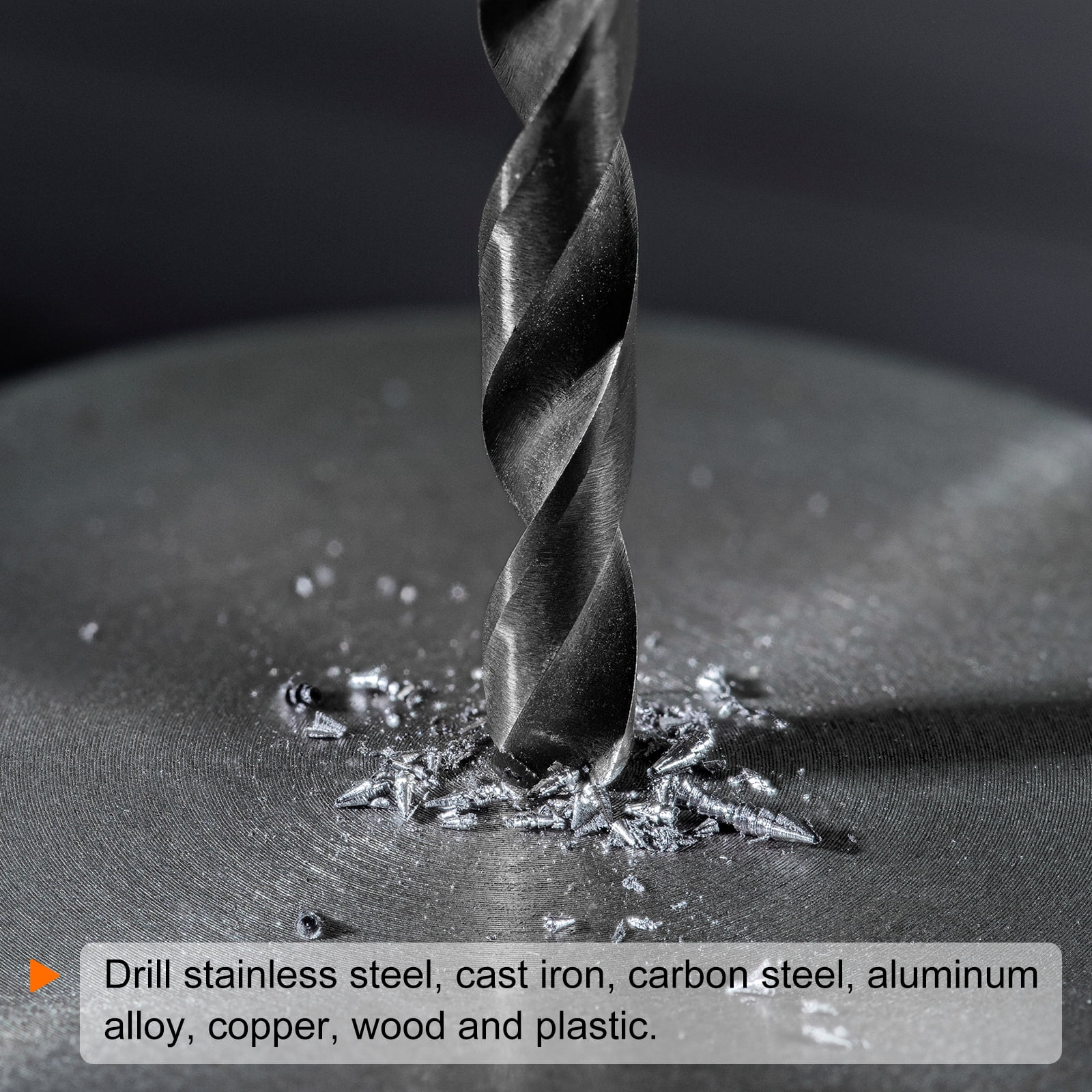 Uxcell 10 Pieces Twist Jobber Drill Bits 8mm Nitride Coated High Speed Steel (HSS) 4341