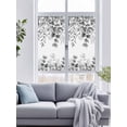 thumbnail image 4 of Non-Adhesive Static Cling Window Tint, Gray Eucalyptus Window Privacy Film Frosted, Spring Summer Farmhouse Leaves Watercolor Insulated Windows Frosted Films for Living room, 35.4 x 78.7 Inches, 4 of 9
