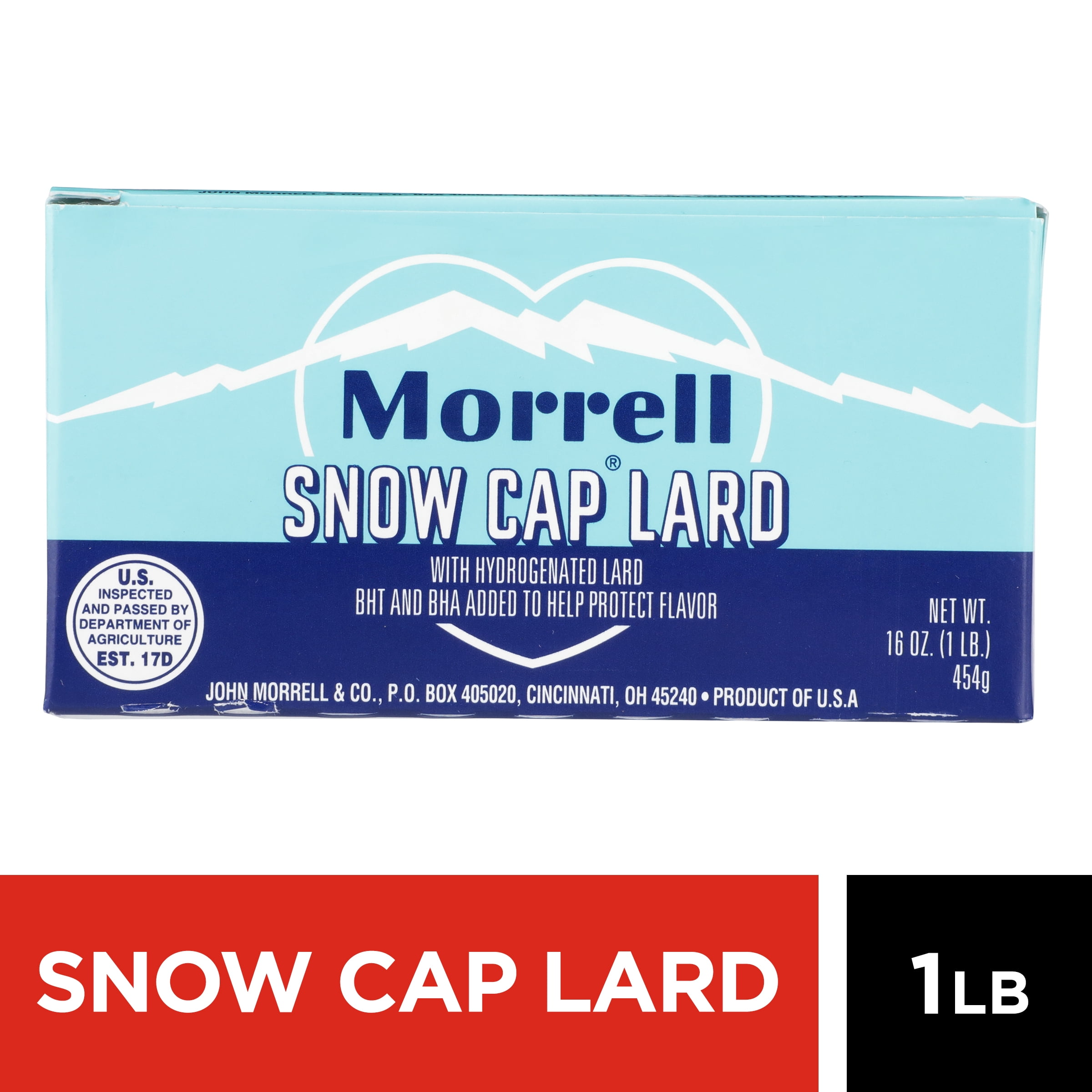 John Morrell Snow Cap Lard, 16 oz