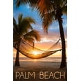 thumbnail image 1 of Palm Beach, Florida, Hammock and Sunset (36x54 Giclee Gallery Art Print, Vivid Textured Wall Decor), 1 of 3