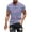 Purple, variant on cocolona Mens Summer Short Sleeve Tops Crew Neck Pullover T-shirts Fashion Casual Striped Print Tees Blouse