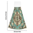 thumbnail image 3 of Wobogo Bohemia Pattern Hand Towel Set of 2 Absorbent for Kitchen and Bathroom With Velcro Hanging Loop 18.2×14in, 3 of 7
