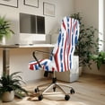 thumbnail image 3 of Renewold American Flag Zebra Stripes Computer Office Chair Cover Spandex Rotating Chair Slipcover Dustproof Stain Resistant High Back Computer Chair Cover for Dogs Cats, L, 3 of 7