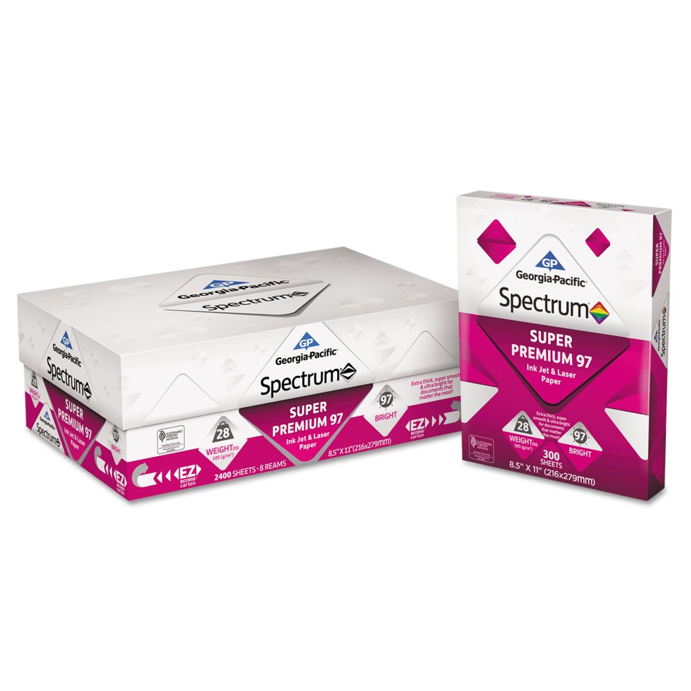 Pacific Spectrum Super Premium Bright Inkjet/Laser Paper, 28lb
