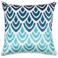MoDRN Glam Blue Art Deco Decorative Throw Pillow, 20" x 20"