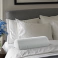 thumbnail image 2 of Half Moon Memory Foam Pillow, Semi-Roll Lumbar Support for Legs, Knees, Back and Head During Sleep - Gray Velour Cover - 17" x 5", 2 of 6