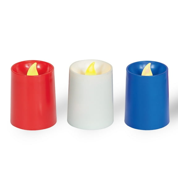Battery-Operated LED Tealights, Yellow, 2", 6 Count, Patriotic by Way To Celebrate