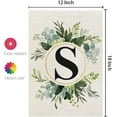 thumbnail image 5 of Crowned Beauty Monogram Letter S Garden Flag Floral 12x18 Inch Double Sided for Outside Small Burlap Family Last Name Initial Yard Flag CF781-12, 5 of 13