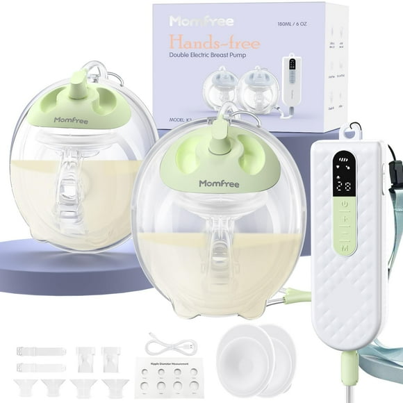 Extractor de leche Momfree K3 portátil con manos libres, 180 ml, 15-24 mm