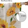 thumbnail image 6 of Sunflower Blackout Curtains Spring Flower Vintage Rustic Farmhouse Bedroom Living Room Kitchen Rod Pocket Decoration Window Drapes 2 Panels W21xL63in, 6 of 6