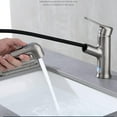 thumbnail image 5 of Bathroom Faucet with Pull Out Sprayer Dual Mode Hot & Cold Brass Single Handle 360° Swivel Retractable Single Hole Basin Mixer Tap,Black, 5 of 7