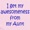 thumbnail image 2 of CafePress - I Get My Awesomeness From My Aunt Body Suit - Baby Light Bodysuit, Size Newborn - 24 Months, 2 of 4