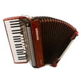 thumbnail image 1 of Hohner Bravo Piano Accordion, 96 Bass, Red, BR96R, 1 of 2