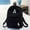 Black, variant on Women's Student Shoulder Corduroy Fashion Casual Backpack Bag Shoulder Bag