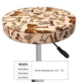 thumbnail image 4 of Gaeub Ribbon bows with leopard Print Round Bar Chair Cushion Cover, Velvet Seat Cushion Cover,Non-Slip Chair Cushion,Washable Stool Cover for Kitchen, Bar, and Office Stools-12 inch, 4 of 7