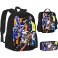 thumbnail image 2 of Jey USO Wrestler Backpack 3 Pieces Set With Lunch Box And Pencil Pouch Combination for Work/Sport/Picnic Classic Laptop Backpack Travel Daypack Stationery Bag, 2 of 7