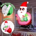 thumbnail image 2 of Christmas Inflatable Santa Claus 5.3FT Pink Santa Inflatable Decoration Built-in LED Lights Christmas Blow Up Santa Decorations Xmas Holiday Yard Lawn Party Garden Outdoor Decor, 2 of 7