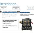 thumbnail image 3 of Heavy Duty Air Compressor Pressure Switch Control 90-125 Psi Single Port, 26a Replaces, 3 of 5
