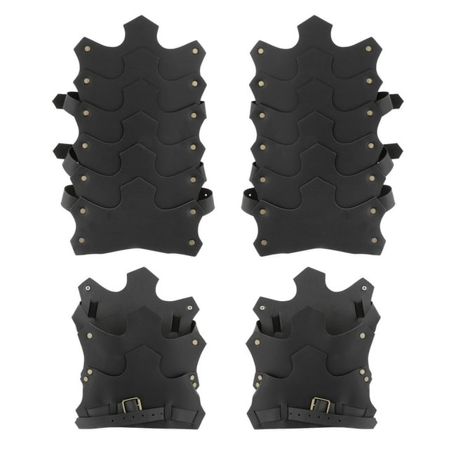 Botas medievales BLESIY 2 piezas con cordones y hebilla Negro