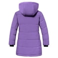 thumbnail image 2 of ZSHOW Girl's Winter Parka Water Resistant Puffer Jacket with Hood Outerwear Coat Light Purple 14/16, 2 of 8