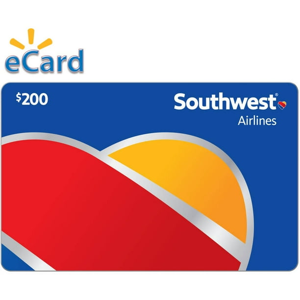 Southwest Airlines 200 Gift Card Email Delivery Walmart Com Walmart Com southwest airlines 200 gift card email delivery