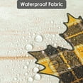 thumbnail image 4 of Fall Shower Curtain for Bathroom, Rustic Pumpkin Maple Leaf Black and White Buffalo Grid Autumn Decor, Thanksgiving Harvest Farmhouse Bathtubs Fabric Bath Curtain Set 12 Hooks 72×72 Inches, 4 of 6