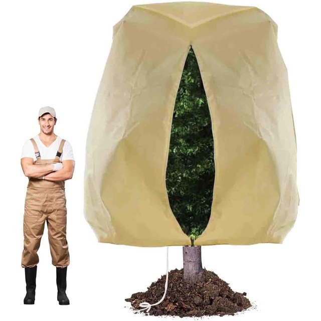 LYYLM Cubiertas de Tela para Plantas de 95x86 Pulgadas Frost con Cordón y Zíper