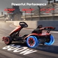 thumbnail image 6 of Wisairt 24V 10Ah Kids Electric Go Kart Drift Car, 360° Drift Ride on Toy with 800W Motors, 7.5 MPH, Adjustable Length, LED Lights, Drift Racing Kart for Big Kids 6-12 Years Old, 135 LBS, Red, 6 of 12