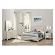 Modern Styling Bedroom Furniture Queen Size Bed Wood Grain Finish